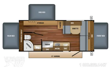 3 bunk Jayco Jayfeather 17XFD Hybrid