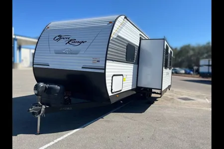 The handicapper highland Ridge RV Open  range Travel Trailer