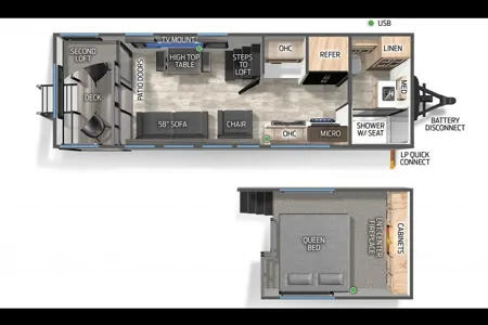 The Timberwolf Mini Loft - Modern, Tiny Home Livin'!