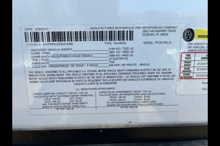 Ivan's Keystone 2870RL22 Travel Trailer