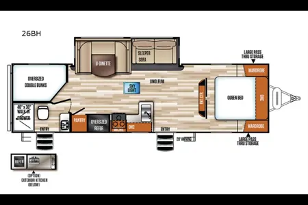 26' Forest River Vibe Bunkhouse – Sleeps 10, Outdoor Bathroom Access, Delivery Available!