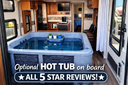 Optional HOT TUB on board, ALL 5 Star Reviews!