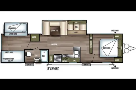 Fireside RV's 2019 Forest River Salem 32BHDS Bunkhouse - LMI1558