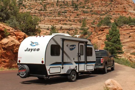 Light and Loaded Jayco Hummingbird.