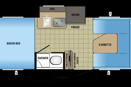 Light and Loaded Jayco Hummingbird.