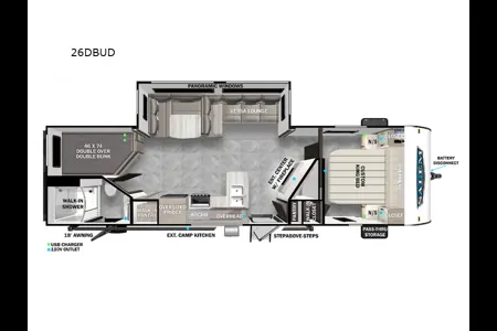 Forest River Salem platinum 26dbud Travel Trailer sleeps 10!!