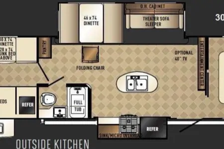 Large Family Trailer with Bunk Room