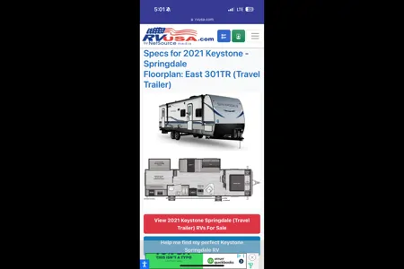 Matthew's Springdale SG301TR Travel Trailer