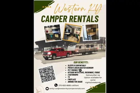 Western KY CamperRentals- 34ft bunk and private queen with 2bath