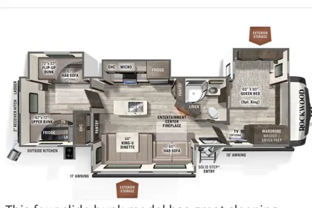 2 bedroom/washer&dryer/sleeps 9,Travel Trailer