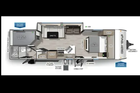 Orchard Grove Grey Wolf 26DBH Travel Trailer
