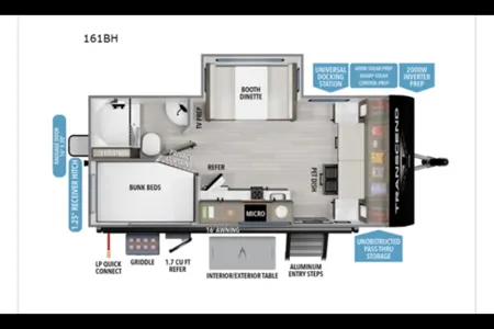 Transcend Basecamp | Family Bunkhouse | Easy Tow | Sleeps 5”