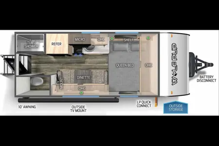 Forest River Cherokee Wolf Pup 14CC Travel Trailer