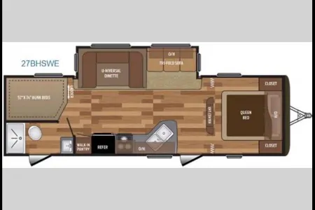 Hideout 28 Bunk House Travel Trailer