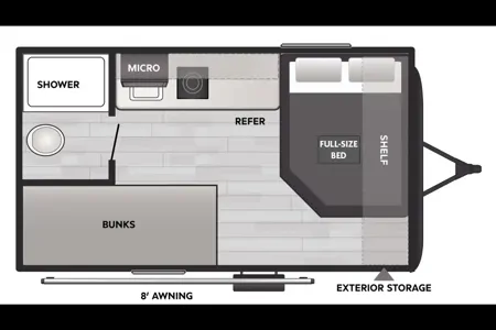 Coleman Travel Trailer, Sleeps 4, light weight, grab-and-go