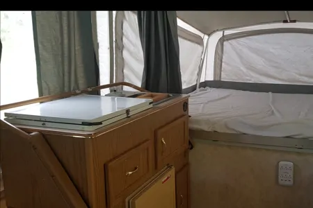 Vintage Adventure Coleman Santa Fe Tent Trailer