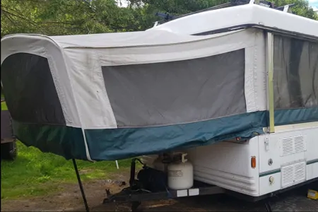 Vintage Adventure Coleman Santa Fe Tent Trailer
