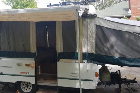 Vintage Adventure Coleman Santa Fe Tent Trailer