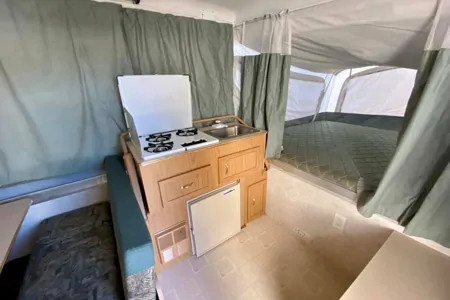 Vintage Adventure Coleman Santa Fe Tent Trailer