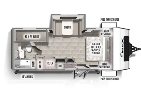 Bryon's Forest River Ibex  20bhs Travel Trailer