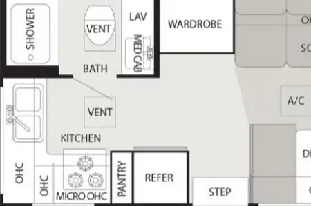 Class C Thor with bike/motorcycle stand 24 feet +option to rent motorcycle -sleeps up to 6