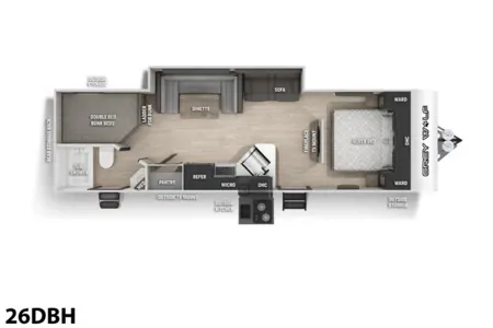 2021 Forest River 26DBH Grey Wolf Travel Trailer