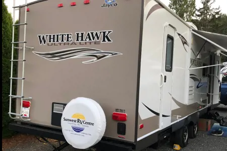 Sean's White Hawk Travel Trailer