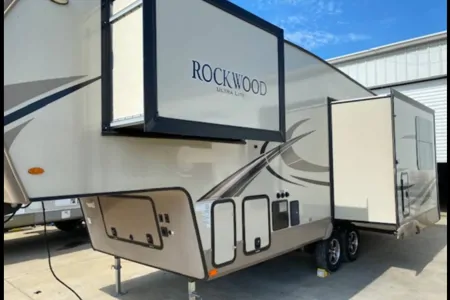 We deliver! Julie and Tim's Rockwood Forest River Fifth Wheel