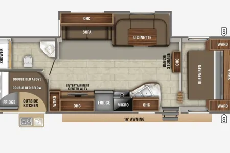 Family fun, rain or shine: Queen bed in private room, full size bunk beds, 50 inch TV, outdoor shower, BBQ & fridge