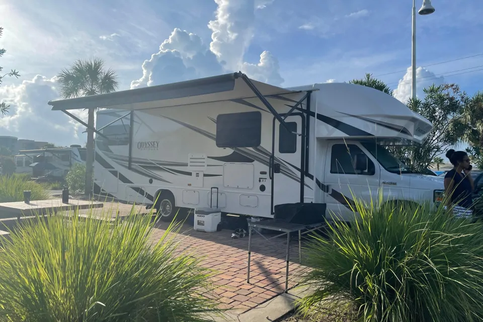 Glamping in style in a new 2022 Entegra Odyssey!!! in North-Canton, Ohio