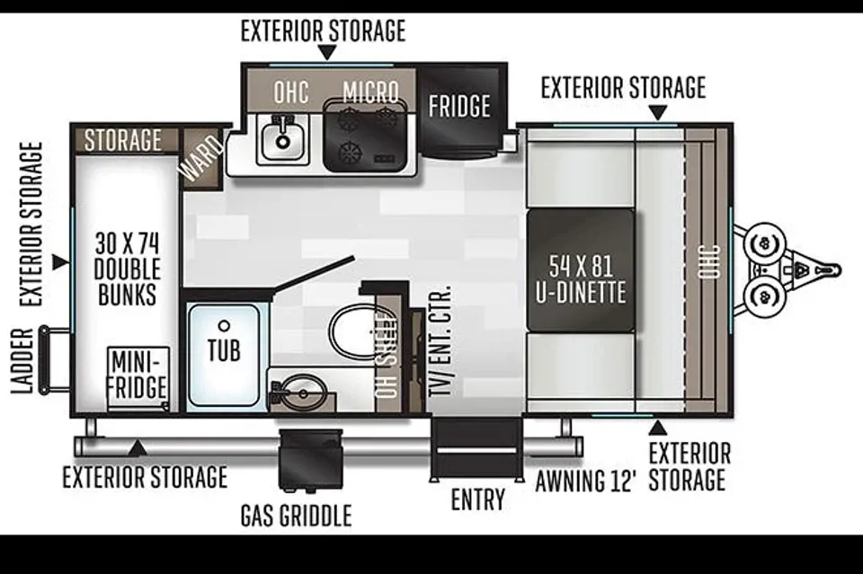 Forest River Rock wood Geo Pro G16BH Travel Trailer (NO DUNES) in Nipomo, California