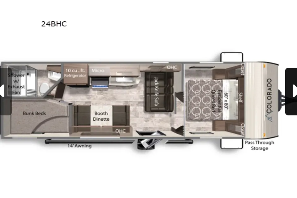 Brand new Dutchmen Colorado 2024 24 bhc Travel Trailer in Johnson-City, Texas