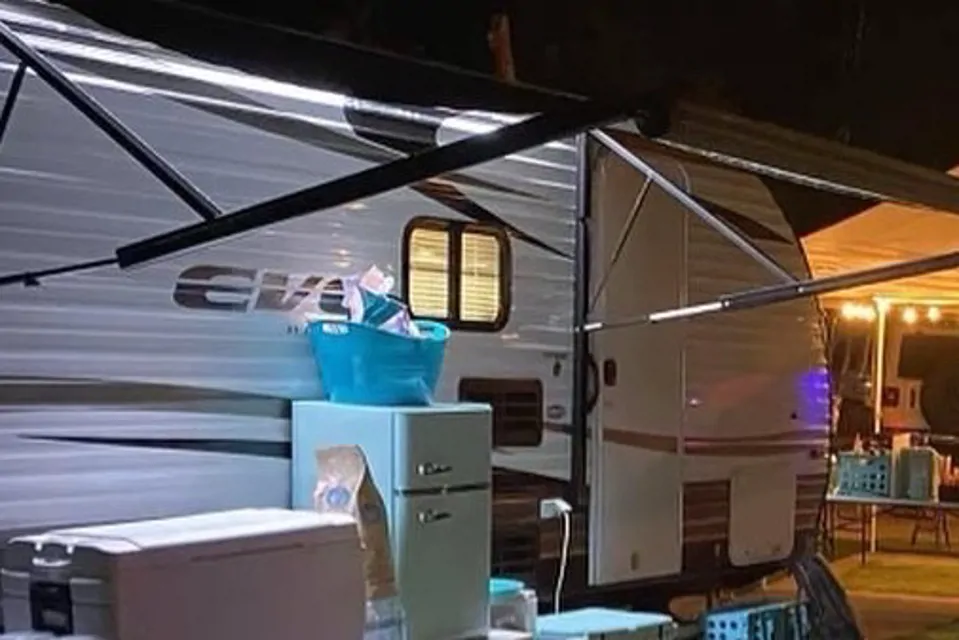 Garcia’s memory making Forest River Evo Travel Trailer in Highland, California