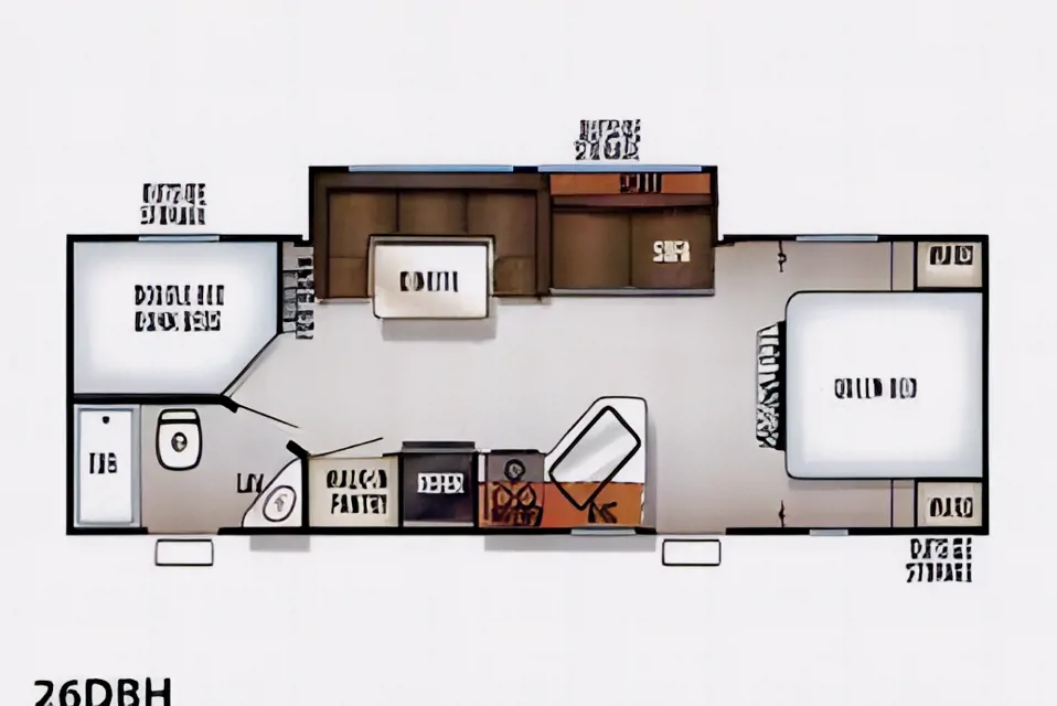 Forest River Grey Wolf 26DBH Travel Trailer in Sacramento, California