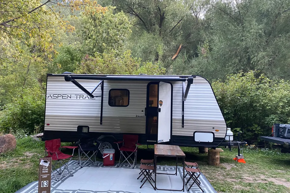 The Ayala’s Travel Trailer in Evanston, Wyoming