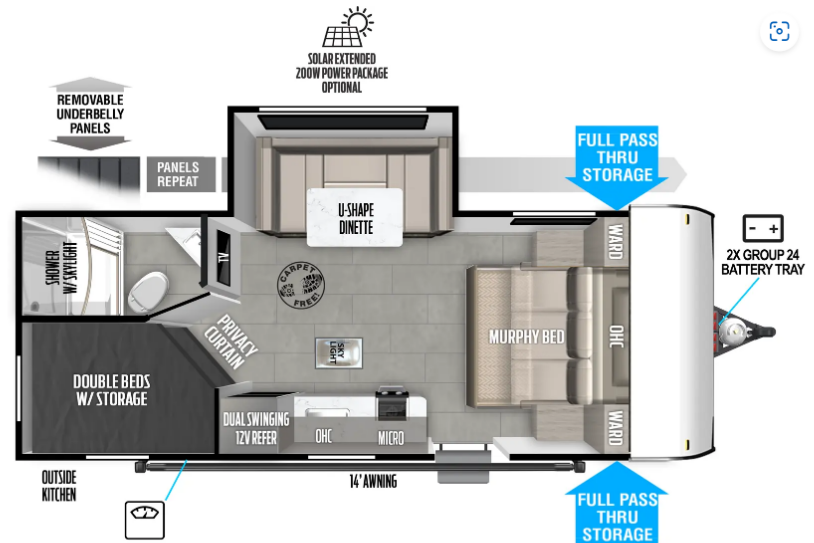 2024 Salem FSX River Forest 23FT Travel Trailer
