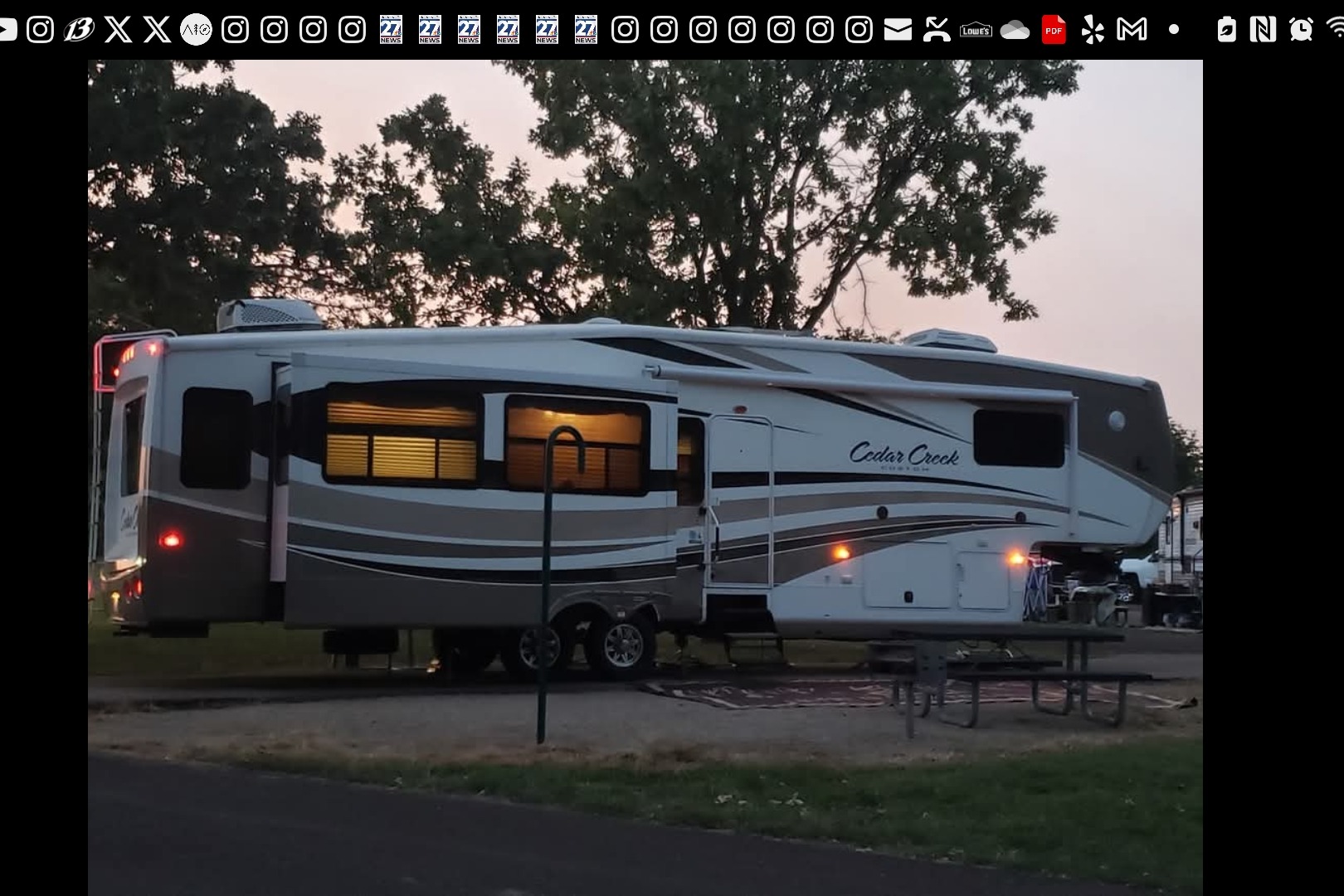 Tmac's  Forest River Cedar Creek Fifth Wheel